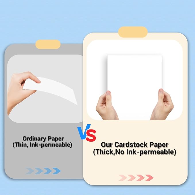 Cardstock Paper, 120 Sheets Card Stock, 200GSM Thick Printer Paper 8.5x11 - Image 4
