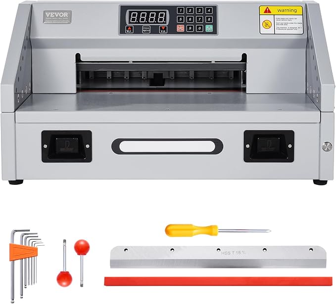 VEVOR Electric Paper Cutter, 300W Heavy Duty Paper Cutter Machine 11.8 in / 330 - Image 9