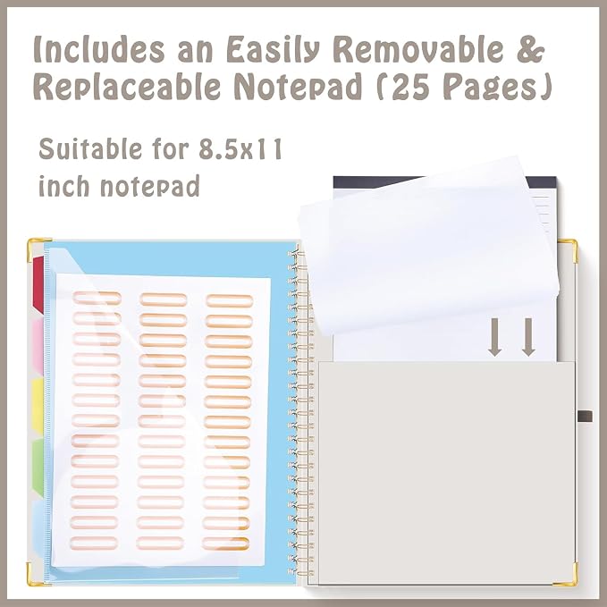 HAUTOCO Clipboard Folio with Refillable Lined Notepad - Image 4