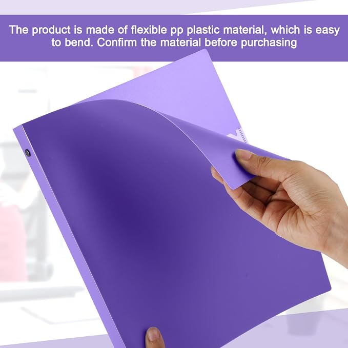 Henoyso 8 Pcs 3 Ring Binder 0.5 Inch Round Fits Letter Size 8.5'' x 11'' Paper - Image 2