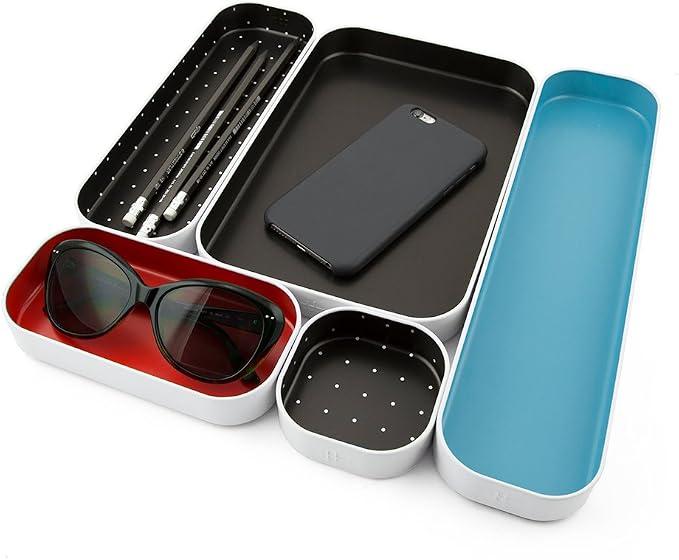 Three by Three Seattle 5 Piece Metal Organizer Tray Set - Image 6