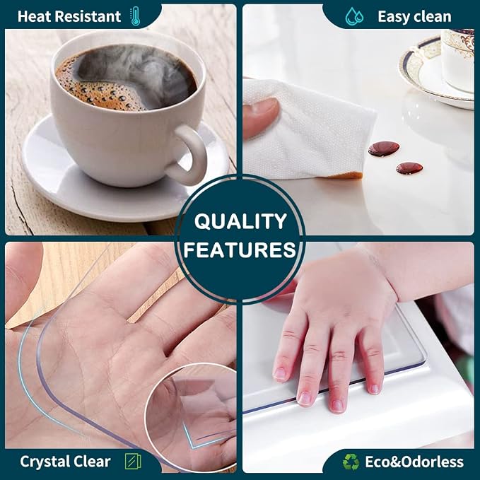 16x72 Inch 1.5mm Thick Clear Table Protector - Image 5