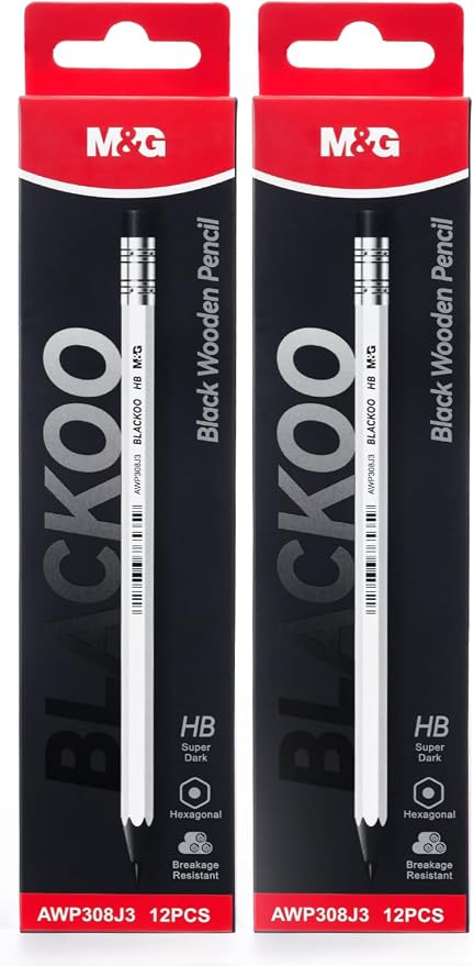 M&G BLACKOO Series HB Wood-Cased Pencils, Bulk Black Pencils - Image 9