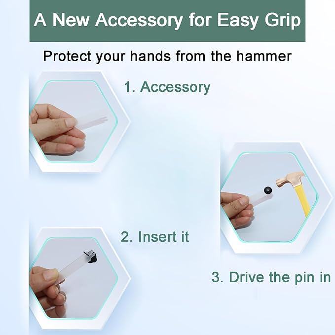 50 PCS Push Pins Picture Hanger Hooks, Double Headed Nails Push Pin Thumbtacks - Image 7