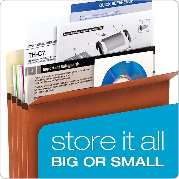 Pendaflex File Pockets, 1.75 Inch Expansion, 25 per box - Image 6