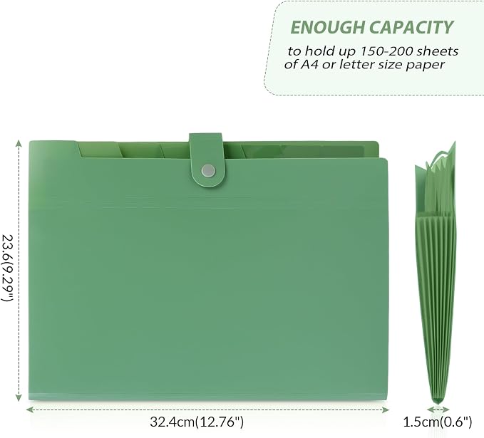 SKYDUE Expanding File Folder, Accordion File Organizer - Image 4
