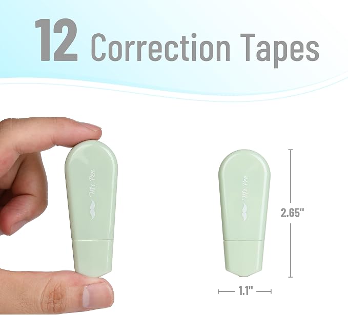 Mr. Pen- Aesthetic Correction Tape Bulk, 0.2" x 197", Pastel Colors | Cute - Image 2