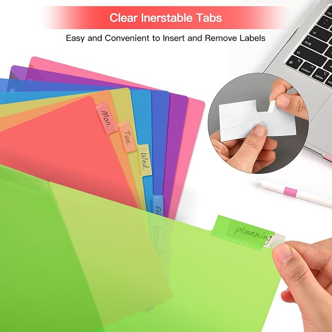 SUIN 8-Tab Insertable Binder Dividers - Image 5