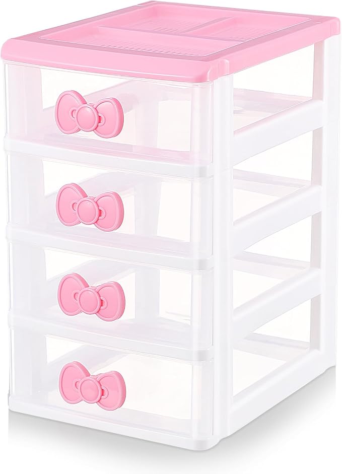 Girls Cute Lovely Color Storage Box Makeup Organizer by Tobeelec