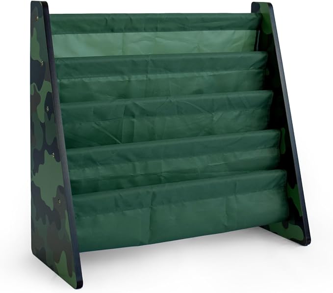 Humble Crew 4-Tier Kids Bookshelf, Camo Wood/Green by HumbleCrew