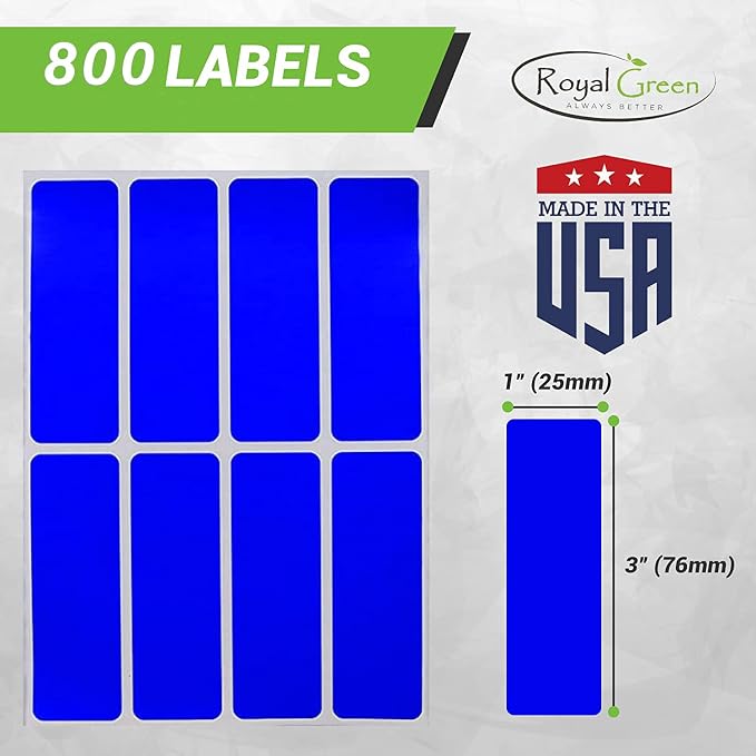 Royal Green 3 x 1 inch Labels Rectangular Pastel Purple Sticker Roll - Image 2