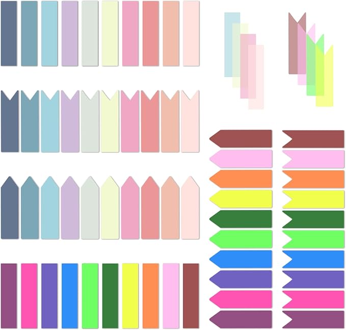 Temiary 1200 Pcs Transparent Sticky Index Tabs, Page Marker by Temiary