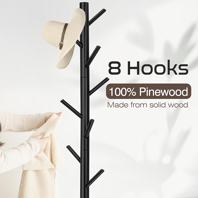 WANGMUXIA Coat Rack, Freestanding Coat Rack - Image 2
