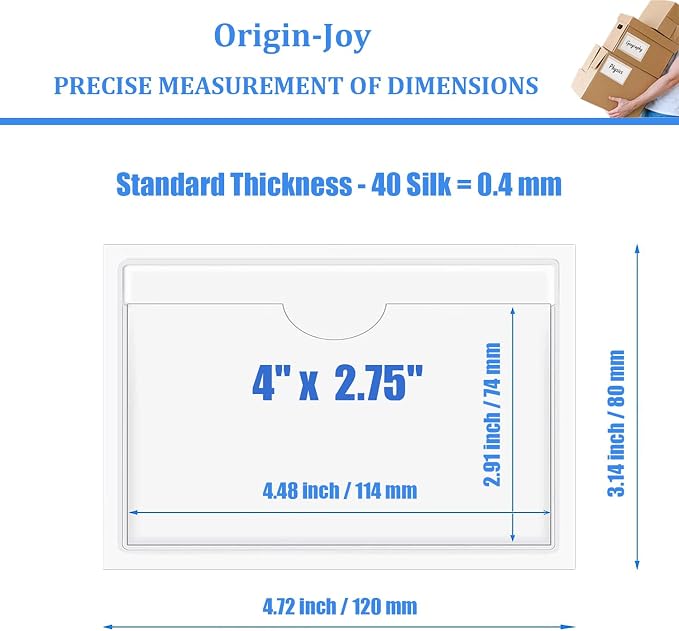 Origin-Joy 60 PCS Self Adhesive Index Card Pockets - Image 2