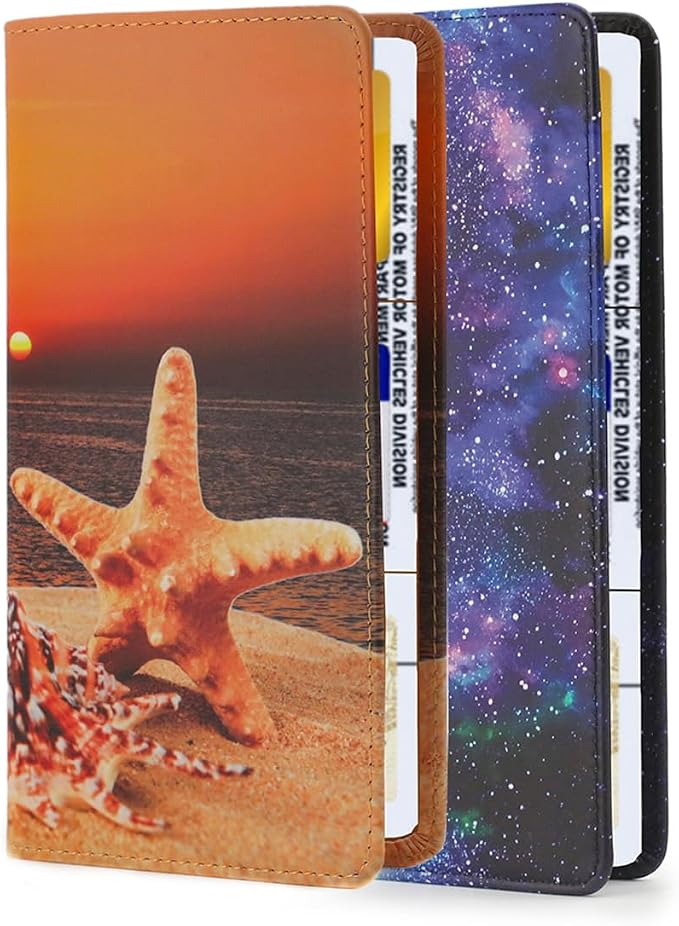 TILDOSAC 2-piece leather car registration and insurance card holder, car by TILDOSAC