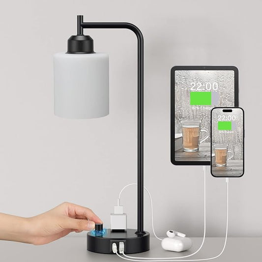 Industrial Bedroom Table Lamps for Bedside by Innqoo