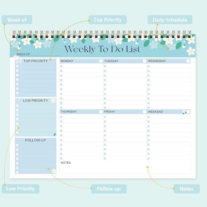 Weekly To Do List Notepad, Undated Planner - Image 2