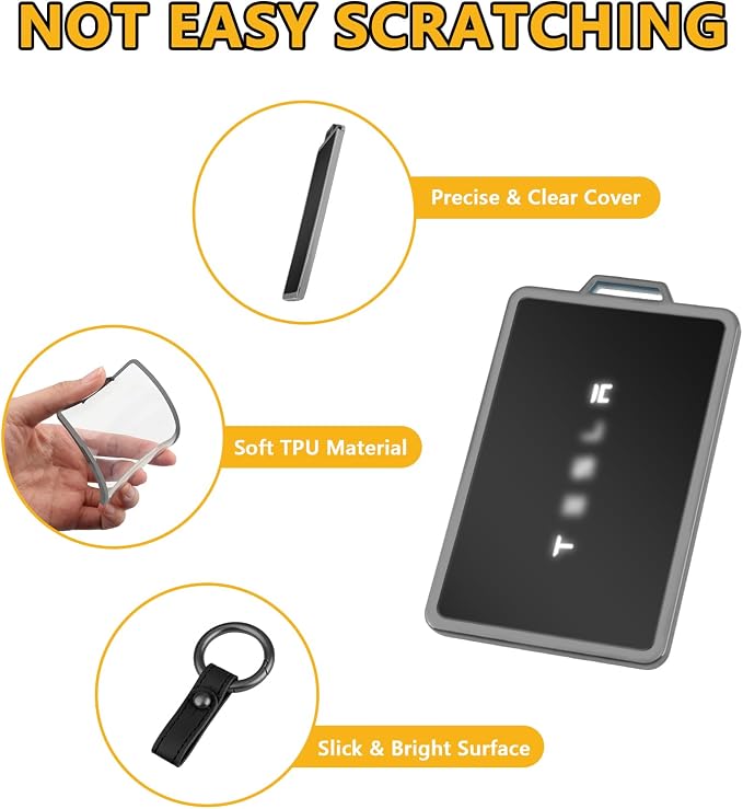 FT FUNTOR for Tesla Transparent Key Card Holder, TPU Card Case Protector - Image 3