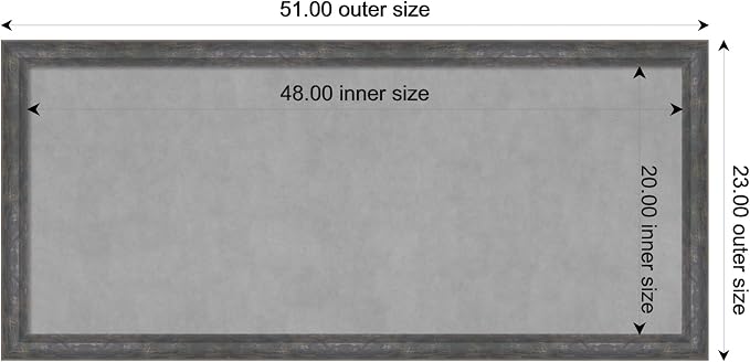 Amanti Art Grey Framed Magnetic Board 23x51 Oversize Vision Board - Image 3