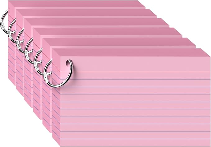 300 Count Pink Index Cards 3x5 Inch by WAYISUL