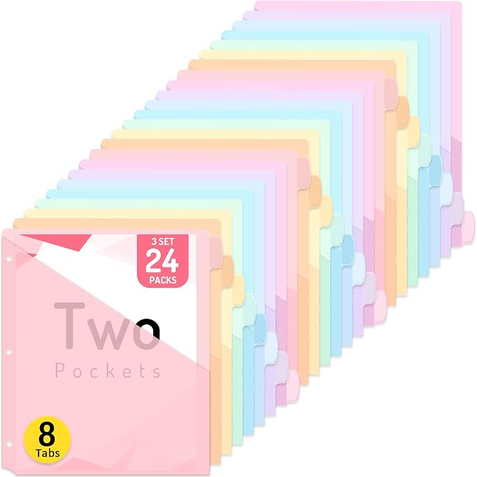 Forvencer 24 Count Binder Dividers by Forvencer