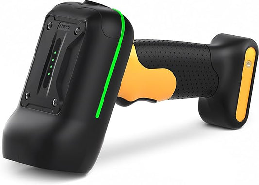 Inateck Industrial Barcode Scanner Bluetooth, 1D 2D QR Code Scanner Wireless with IP67 Waterproof and Dustproof, Handscanner with App & SDK, BCST-75-DeskLoop Office