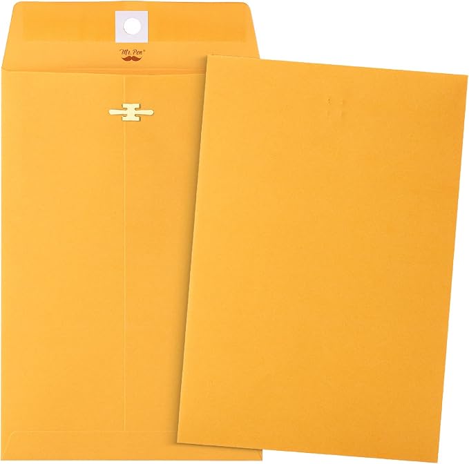 Mr. Pen- Clasp Envelopes, 25 Pack, 6x9 Inches, Mailing Documents, Office by MrPen