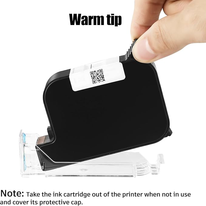 Original New 42ml Quick Dry Ink Cartridge, Replacement Compatible for 0.5inch/12.7mm Handheld Inkjet Printer TIJ314/TIJ990/T1000 (White)-DeskLoop Office