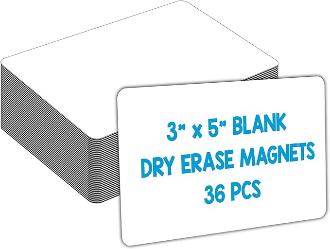 IMAGAME Dry Erase Magnets, Blank Magnetic Dry Erase Labels, Erasable Magnets by IMAGAME