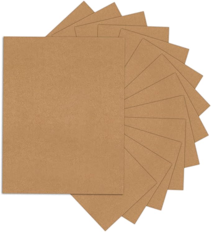 24 Sheets Brown Cardstock 8.5 x 11 Kraft Paper, Goefun 80lb Card Stock Printer Paper for Invitations, Menus, Crafts, DIY Cards-DeskLoop Office