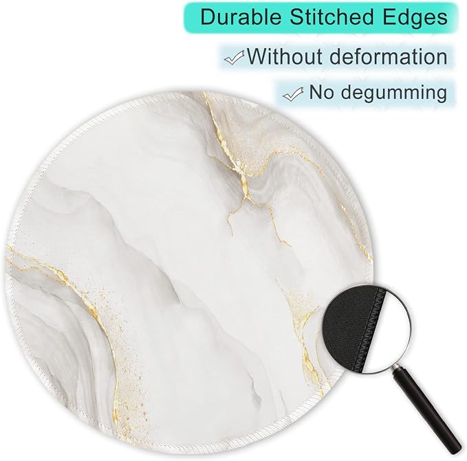 ITNRSIIET Round Mouse Pad with Stitched Edge Premium-Textured Waterproof - Image 5