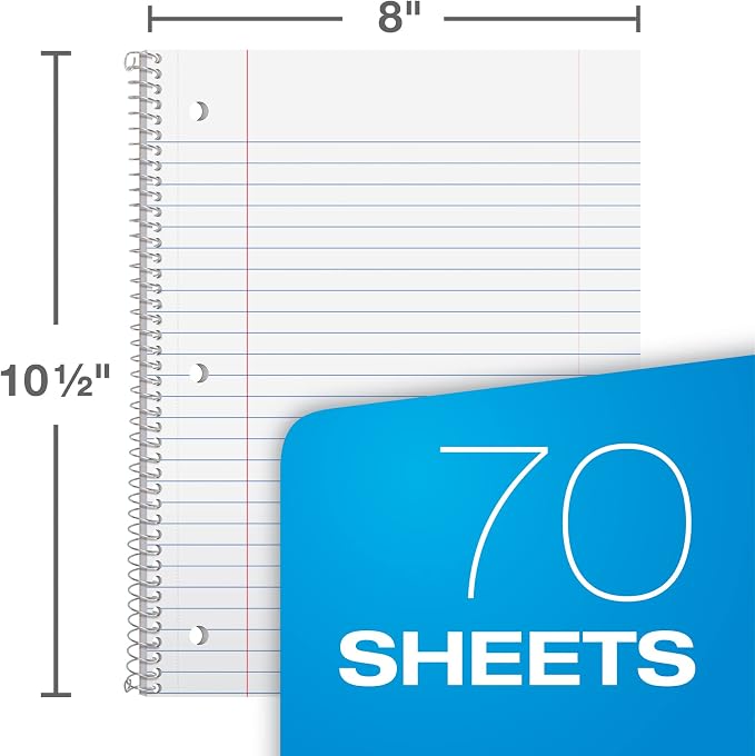 Oxford Spiral Notebooks, 1 Subject, Wide Ruled Notebooks - Image 2