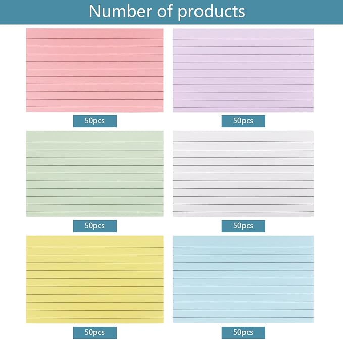 Colored Index Cards 3 x 5 Inch, Flash Cards - Image 3