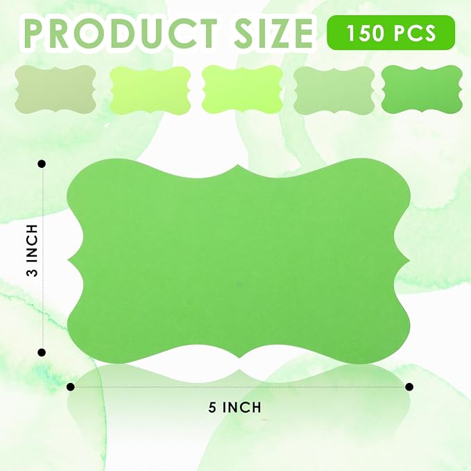 150 Pack Green Blank Index Cards 3x5 Inch Thick Flash Cards Green colored - Image 2