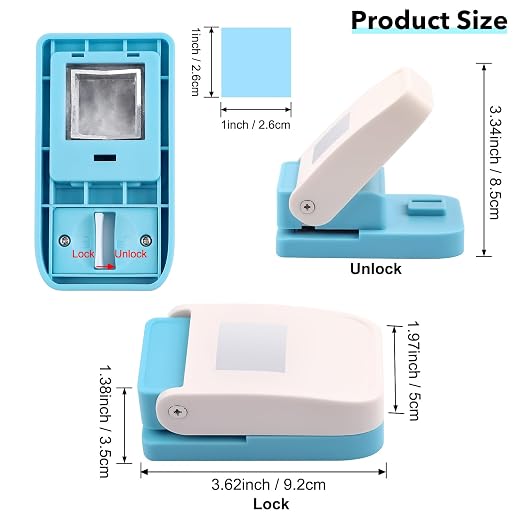 Square Hole Punch, 1 inch Square Punch, Stamp Puncher, Postage Stamp Cutter - Image 2