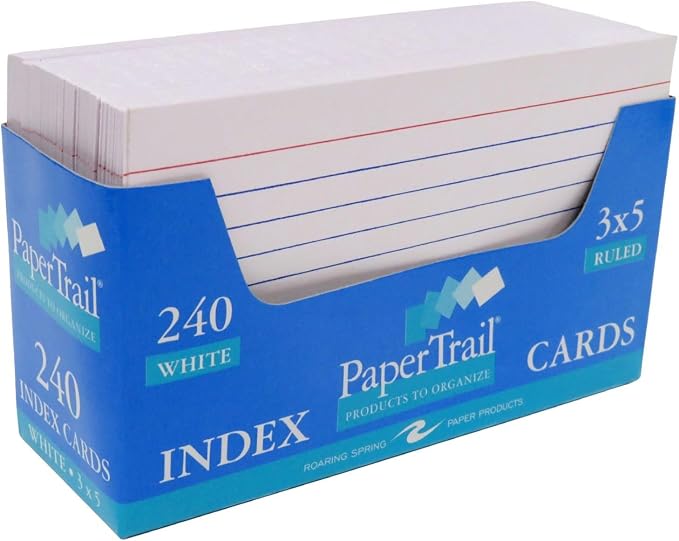 Roaring Spring 3" x 5" Index Cards, 100 lb. Tag Stock, Cards come in Convenient - Image 2