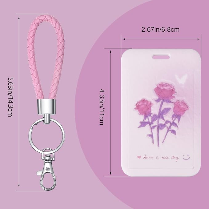ID Card Badge Holder Key Chain - Image 2