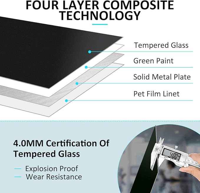 2-in-1 Black Glass Dry Erase Board 60" x 48" - Large Splicing Magnetic Tempered Glass Whiteboard for Wall, Frameless Glass Blackboard Bulletin Board for Office, Home, School-DeskLoop Office