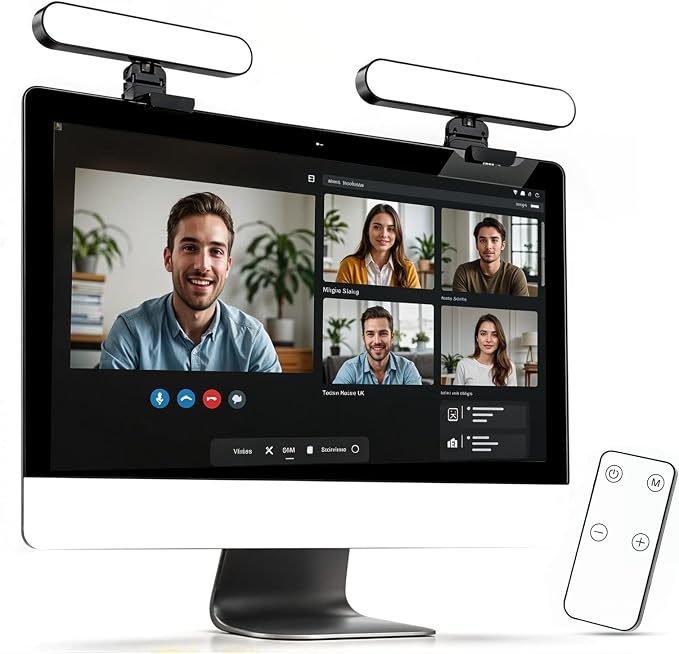 Monitor Light Bar for Computer & Laptop – Remote&Touch Control, Streaming Video by DOCTOREASY