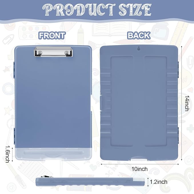Crtiin 6 Pcs Colored Clipboard - Image 2
