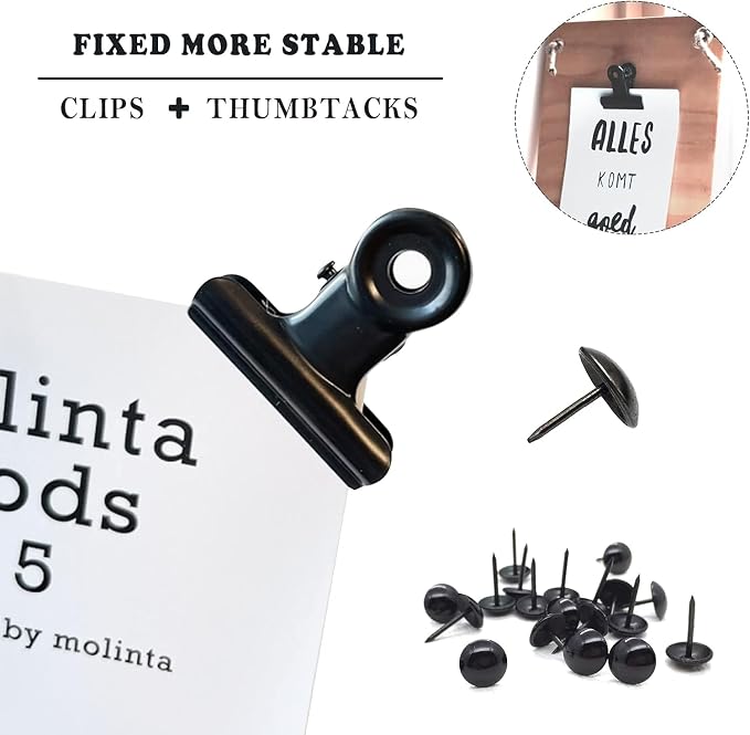 Bulldog Clips with Hole for Push-pin, Paper File Clips with Strong Spring - Image 4