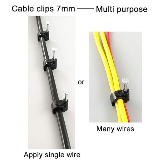 HS 7mm Ethernet Cat6 Cable Clips Clamps RG6 - Image 4