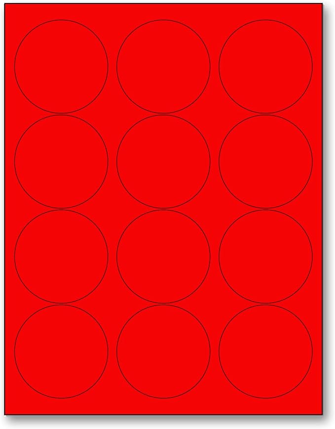 NextDayLabels - 8-1/2 x 11 Neon Color High Light Fluorescent Labels by NextDayLabels