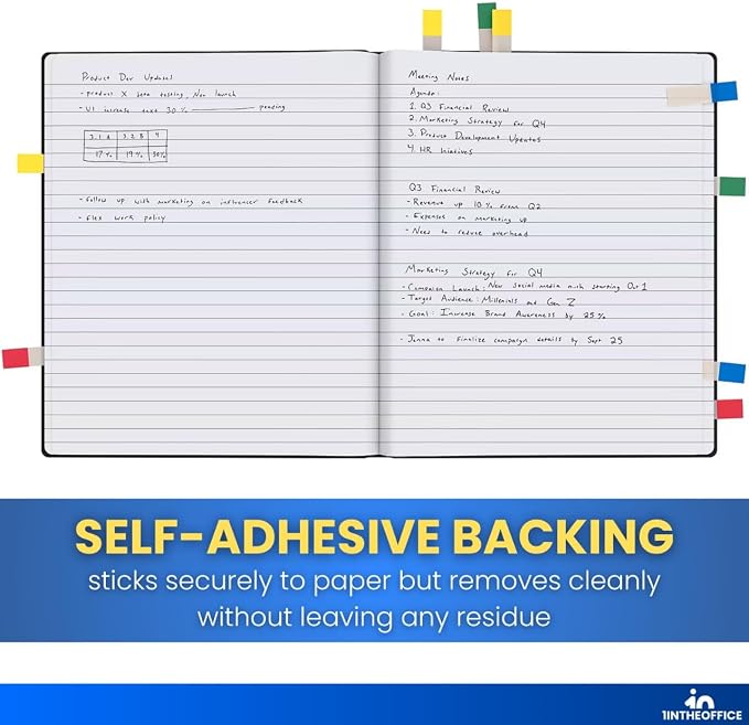 1InTheOffice Page Markers, Label Stickers, Page Tabs, 4 Pack - Image 6