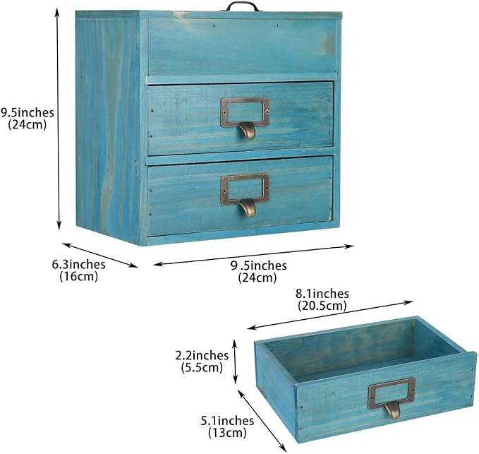 Wooden Storage Box Wooden Desk Organizer - Image 3