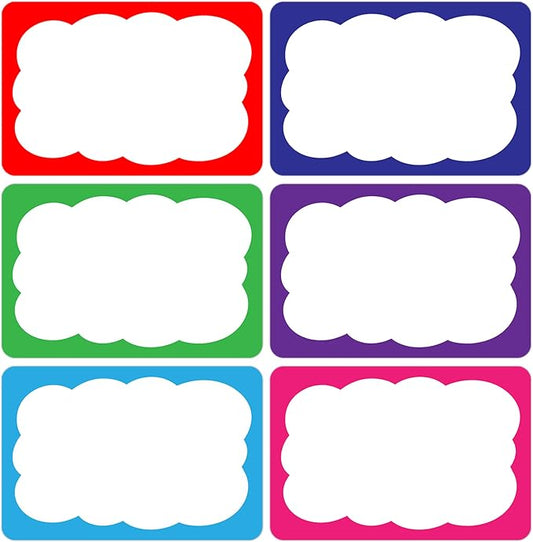 Wonmon 180 PCS Colorful Name Tags Stickers, 6 Colors Name Tag Stickers Name by wonmon