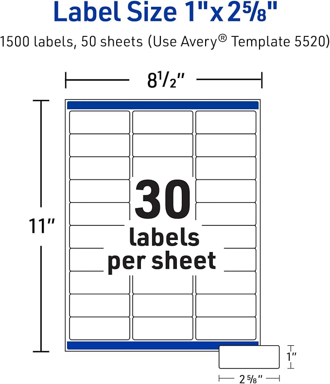 Avery Durable Waterproof Address Labels - Image 8