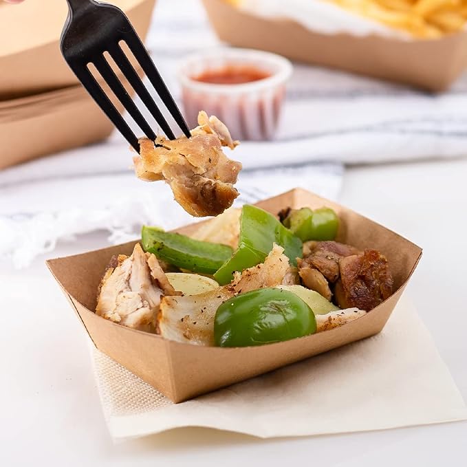 Karat FP-FT050K Kraft Paper Food Serving Tray, 0.5 lb Capacity, - Image 8