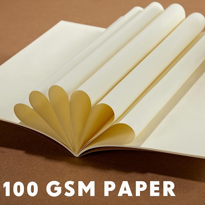 100 Pcs Kraft Notebook Journals 5.5 Inch x 8.3 Inch A5 Softcover Notebooks Bulk for Writing Sketch Office Notepad with 60 Pages 30 Sheets (Multicolor,Lined)(Brown,Unlined)-DeskLoop Office