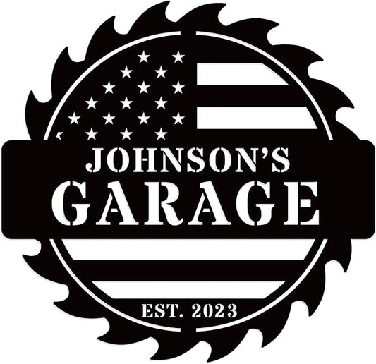 Custom American Flag Garage Sign, Metal Workshop Sign, Dad Shop, Garage Sign by efcustomgifts